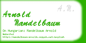 arnold mandelbaum business card